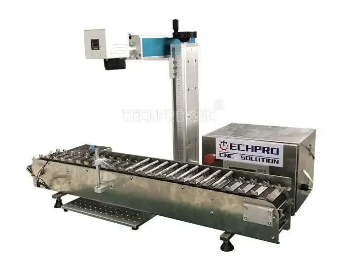 Mopa Laser Marking Machine with Conveyor for Pen Marking