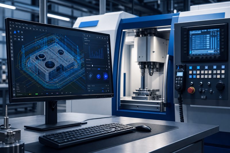 CAD CAM software and CNC machine controller