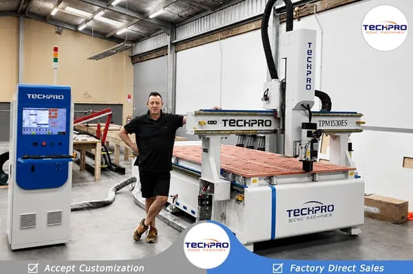 TechPro 4-axis ATC CNC router installed at a customer factory in New Zealand
