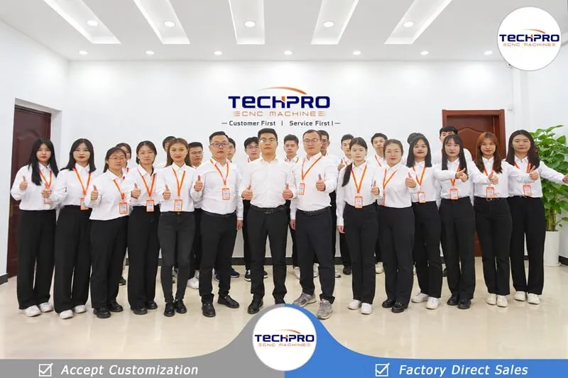TechPro sales team gathered for a group photo in our company office